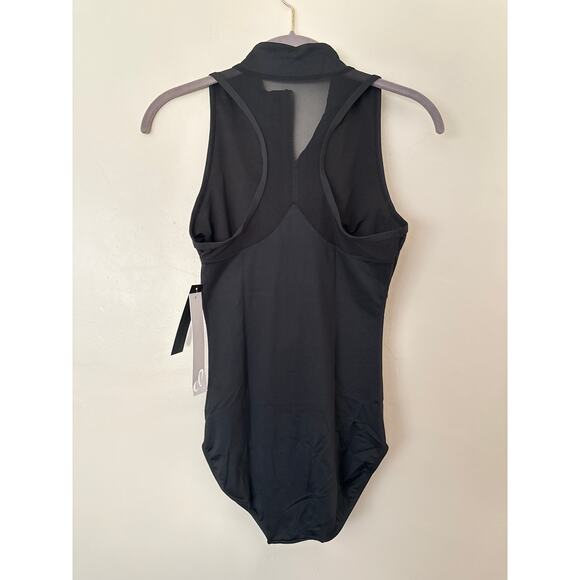 NWT DanzNMotion Racerback Zipper Leotard black L - Picture 4 of 6